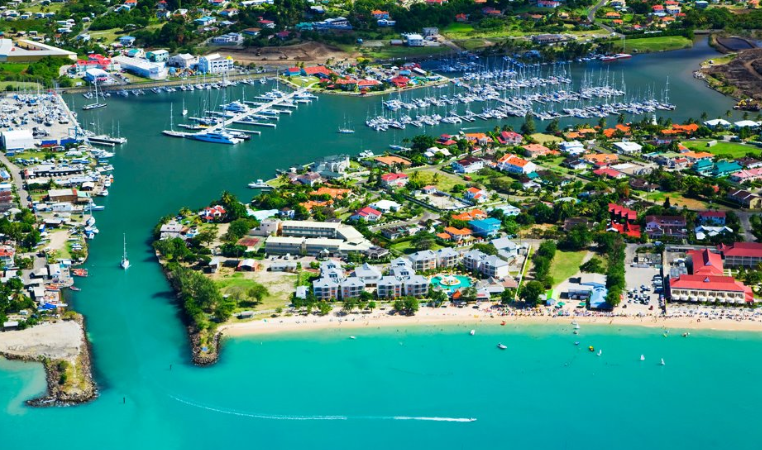 Rodney Bay Marina - a popular spot for yachting and fishing charters