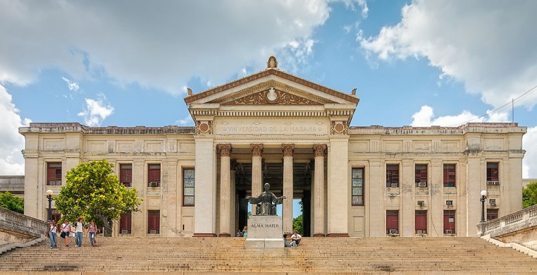 Historical building in the middle of University of Havana campus