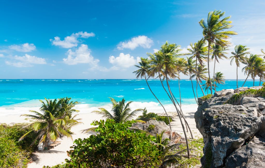 Bottom Bay beach is located on the east coast of Barbados