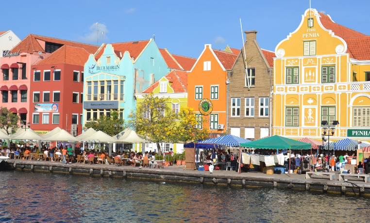 Punda boardwalk in Curacao's capital of Willemstad