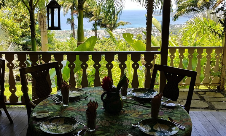 Restaurant table with a beautiful view